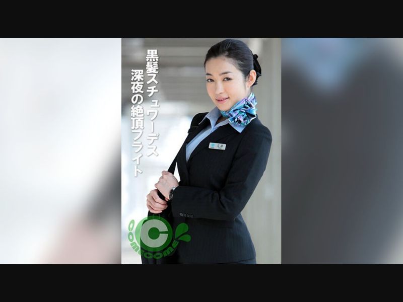 PYU-377 Black-Haired Stewardess Late Night Climax Flight